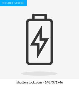 Battery Charge Icon Pixel Perfect Editable Stroke Vector