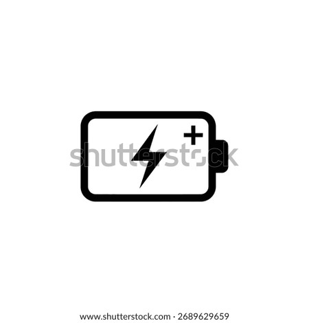Battery Charge Icon Representing Energy Power Source A Simple Depiction of Electrical Storage Solution Symbolizing the Concept of Charging Portable Devices for Continuous Usage