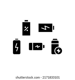 Battery Charge Icon Set Vector Symbol Design Illustration