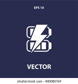battery charge icon. vector eps10 icon