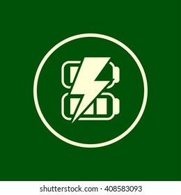 battery charge icon. vector eps10 icon
