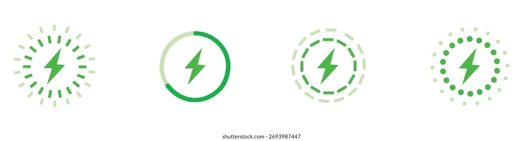 Battery charge icon vector. growth, innovation and sustainability symbol. vector illustration.