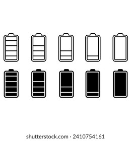 Battery charge icon vector. indicator battery illustration symbol. accumulator logo.