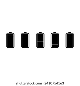 Battery charge icon vector. indicator battery illustration symbol. accumulator logo.