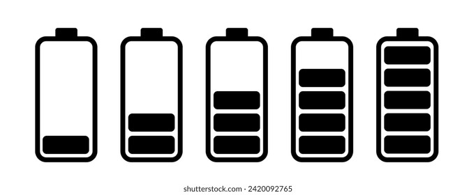 Battery charge icon vector. Indicator battery illustration symbol. Accumulator logo. Vector illustration