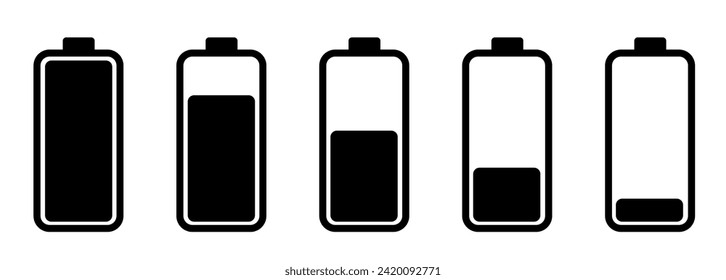 Battery charge icon vector. Indicator battery illustration symbol. Accumulator logo. Vector illustration