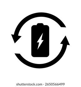 Battery charge icon vector. indicator battery illustration symbol. accumulator logo.