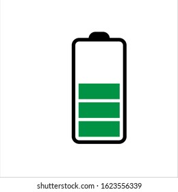 battery charge icon with a white backgroud