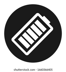 Battery charge indication icon. Vector illustration isolated on white background