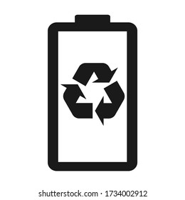 Battery charge indication icon. Vector illustration isolated on white background