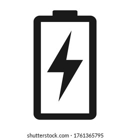 Battery charge indication icon. Vector illustration isolated on white background