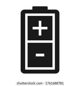 Symbol für Batterieladung. Vektorgrafik einzeln auf weißem Hintergrund