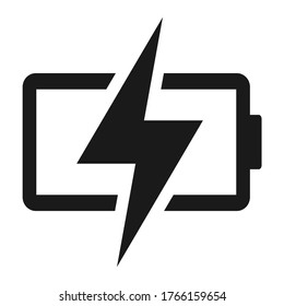 Battery charge indication icon. Vector illustration isolated on white background