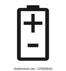Icono de indicación de carga de la batería. Ilustración del vector aislada en fondo blanco