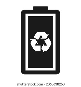 Battery charge indication icon. Vector illustration isolated on white background .