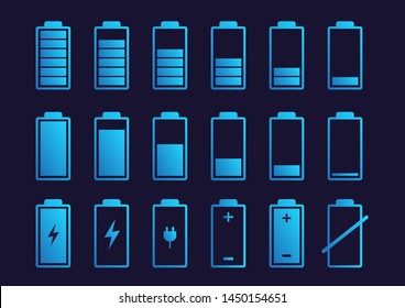 Battery charge indicator icon. Vector illustration.