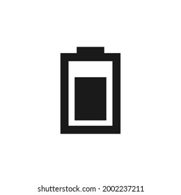 Battery charge indicator icon. Vector illustration. On blank background. Editable and color changeable.