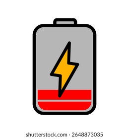 Battery charge indicator icons. Phone charge level, color collection of charge power. 