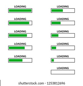 Battery charge indicator icons in vector modern graphics set .
