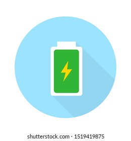 Battery charge indicator icons, vector graphics