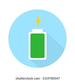 Battery charge indicator icons, vector graphics