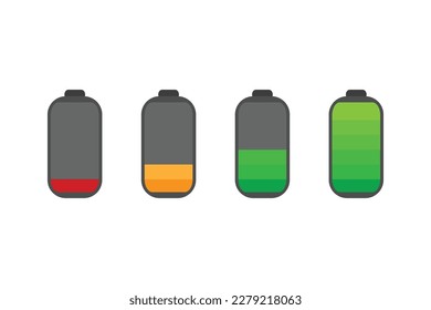 Battery Charge Isolated On White Background. Vector