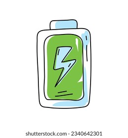 Icono de nivel de carga de la batería en estilo de doodle