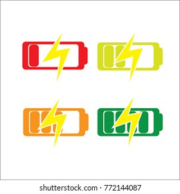 Battery charge level icon vector