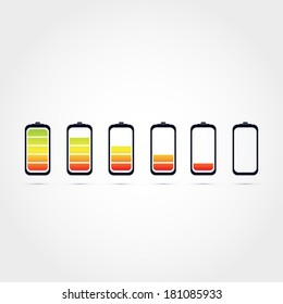 Battery charge level icons