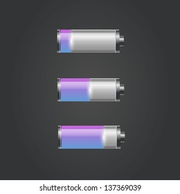Battery charge level indicator