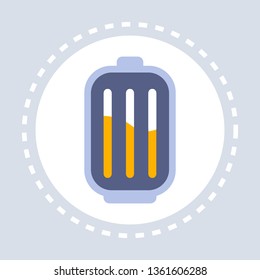 battery charge level indicator charging concept flat isolated