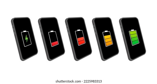 Battery charge level. Charge indicator. Electric power. Vector stock illustration.