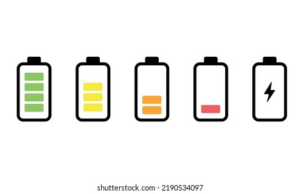 Battery charge. Charge level indicator. Fully charged 