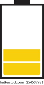 Icono del indicador de nivel de Recargo de la batería. Símbolo de carga de la batería. Signo de Estado de la barra de teléfono. Ilustración vectorial aislada sobre fondo transparente.