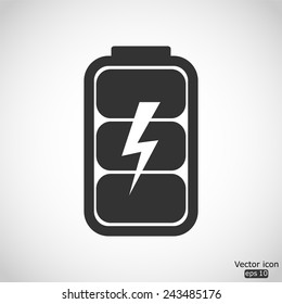 battery charge level indicator vector icon