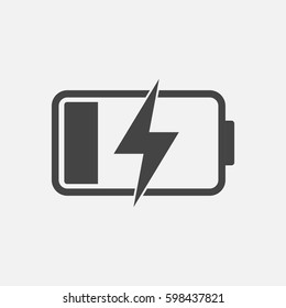 Battery charge level indicator. Vector illustration on white background.