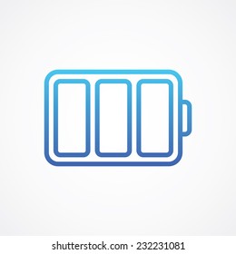 Battery charge level indicators, vector illustration. Simple Flat Metro design style. ESP10