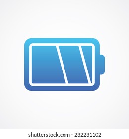 Battery charge level indicators, vector illustration. Simple Flat Metro design style. ESP10
