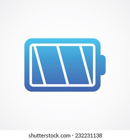 Battery charge level indicators, vector illustration. Simple Flat Metro design style. ESP10