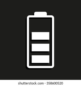 Battery charge level -  vector icon with shadow