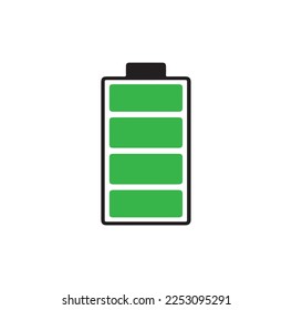 battery charge level,low,full icon vector isolated on background