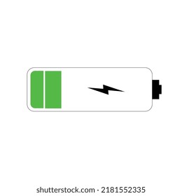 Plantilla de diseño de vectores de línea de carga de batería e ilustración con trazo editable