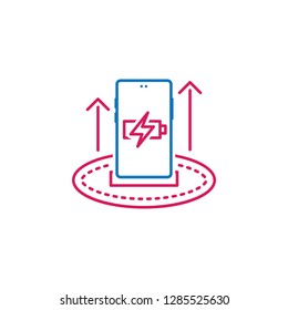 battery, charge, mobile, phone, wireless icon. Element of mobile and smartphone icon for mobile concept and web apps. Detailed battery, charge, mobile, phone, wireless icon