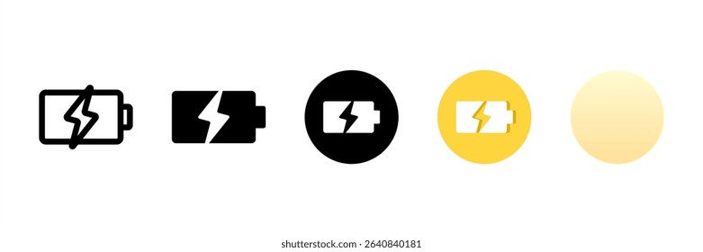 Battery Charge Multi Style Icon Set