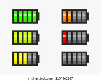 Battery charge in pixel art design