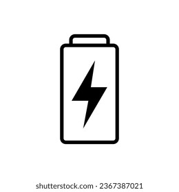 Battery Charge Power Sign Icon Isolated Vector Illustration