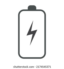 Battery charge status flat symbol. Charge or recharge indicator, power loading isolated vector illustration. Smartphone UI symbol