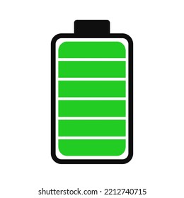 Battery charge status . Icon phone battery energy levels and power indicator. Recharge battery electricity full . Accumulator smartphone load interface and progress bar generation
