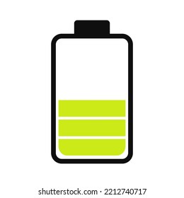 Battery charge status . Icon phone battery energy levels and power indicator. Recharge battery electricity . Accumulator smartphone load interface and progress bar generation