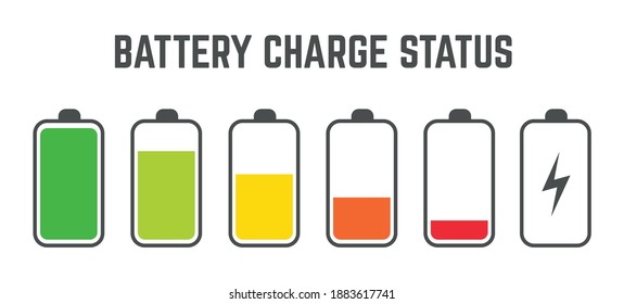 battery charge status level set collection